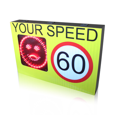 Solar-Supported Radar Pace Indicators Weatherproof IP54 LED Changes to Red for Speed Violation and Red LED Alert