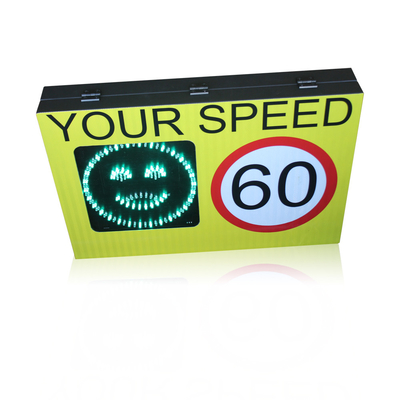 Solar-Supported Radar Pace Indicators Weatherproof IP54 LED Changes to Red for Speed Violation and Red LED Alert